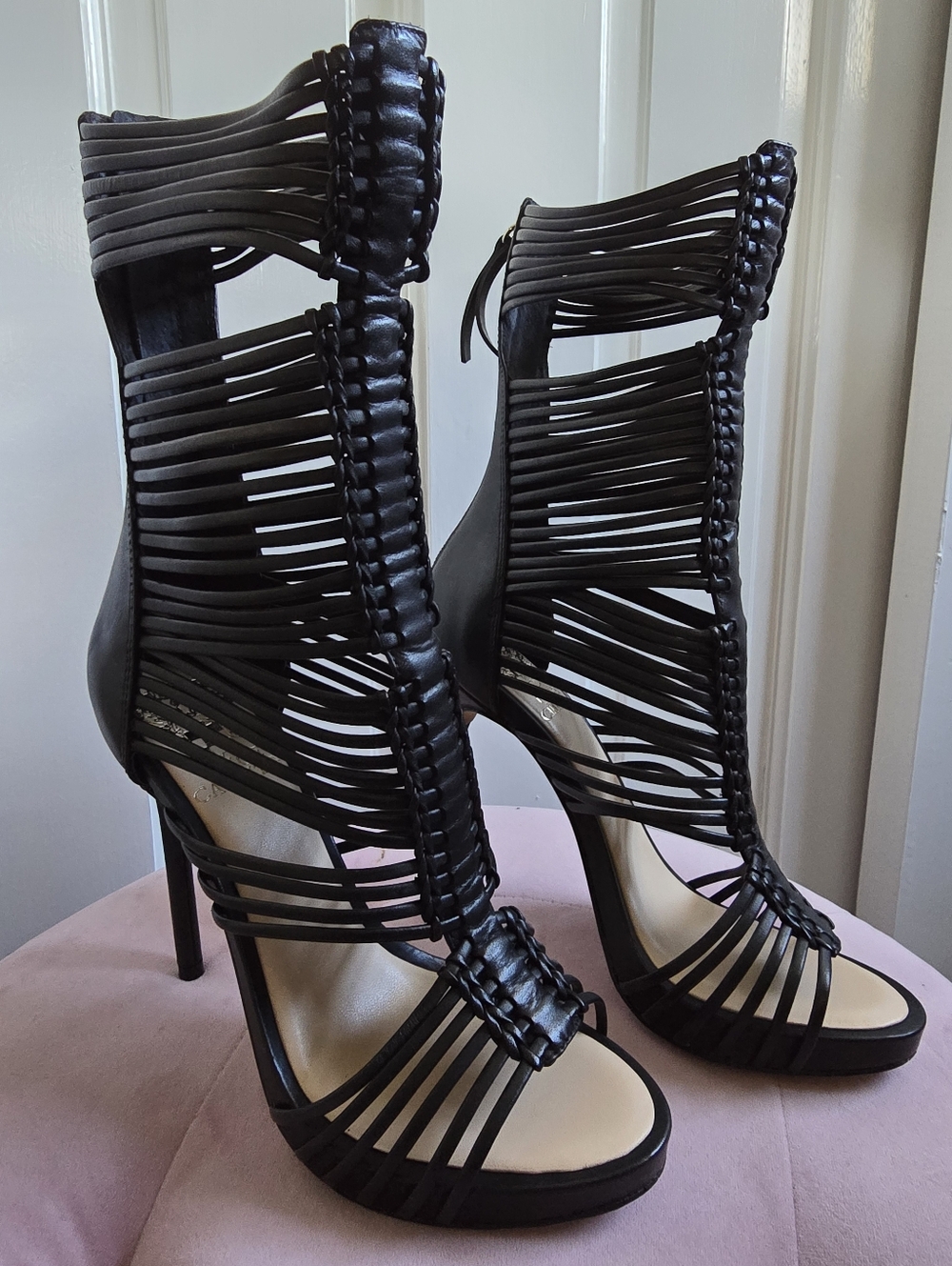 Vince Camuto Black Strappy Gladiator High-Heel Sandals